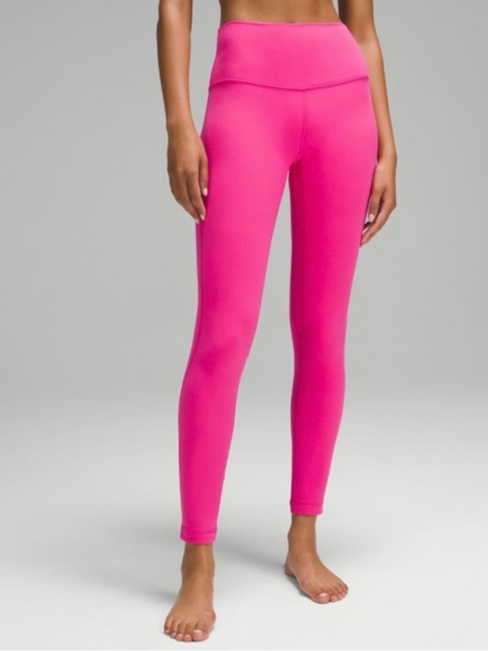 lululemon athletica  women’s High-Rise Hot Pink Cropped Leggings size 4